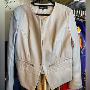 Xl soft blue leather jacket